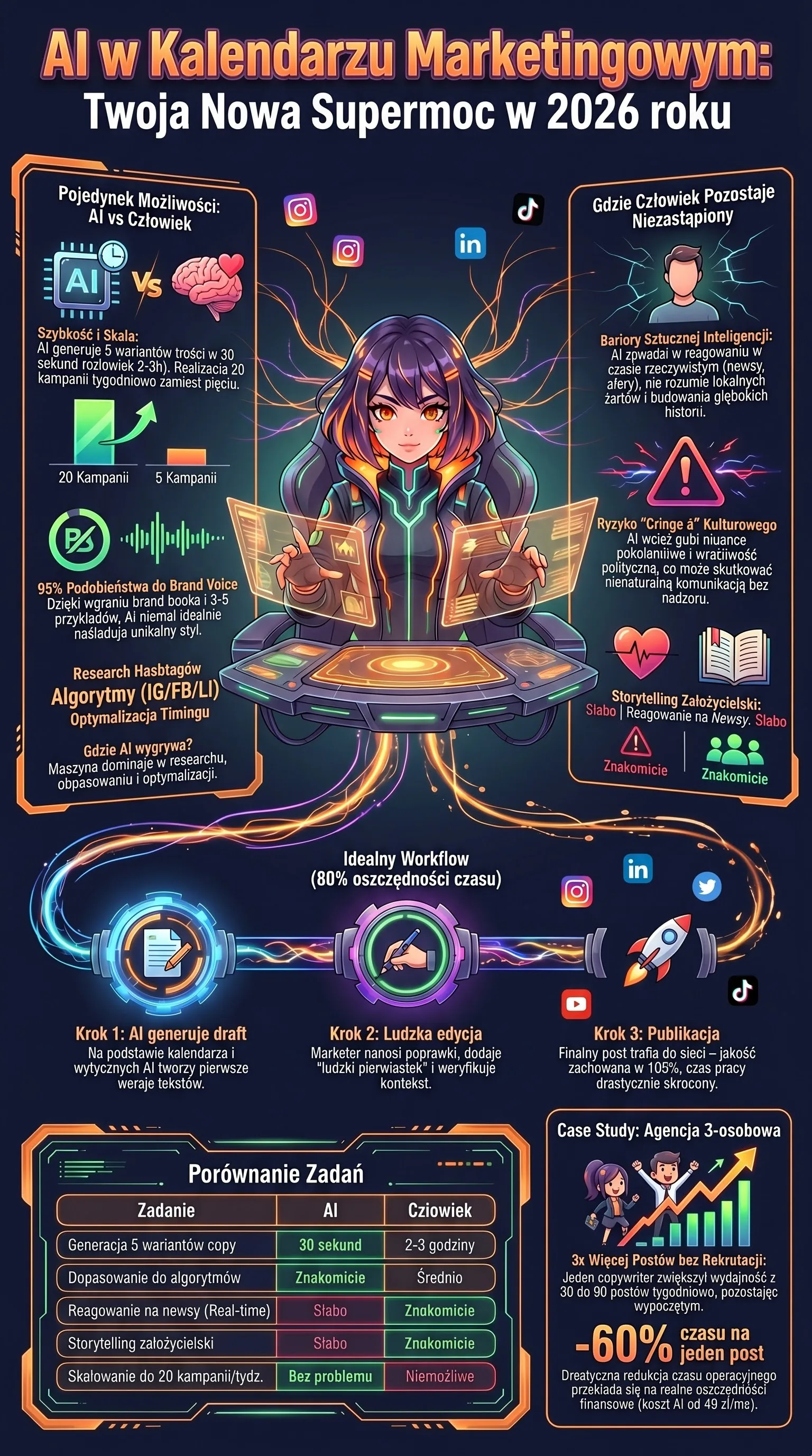 Infografika: Trendy social media 2026 - co warto wiedziec planujac kalendarz