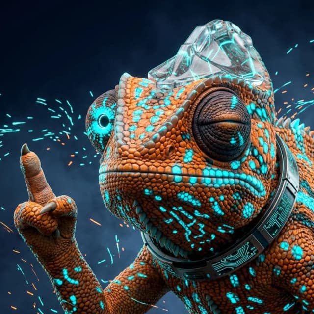 Maskotka Paweł Kameleon