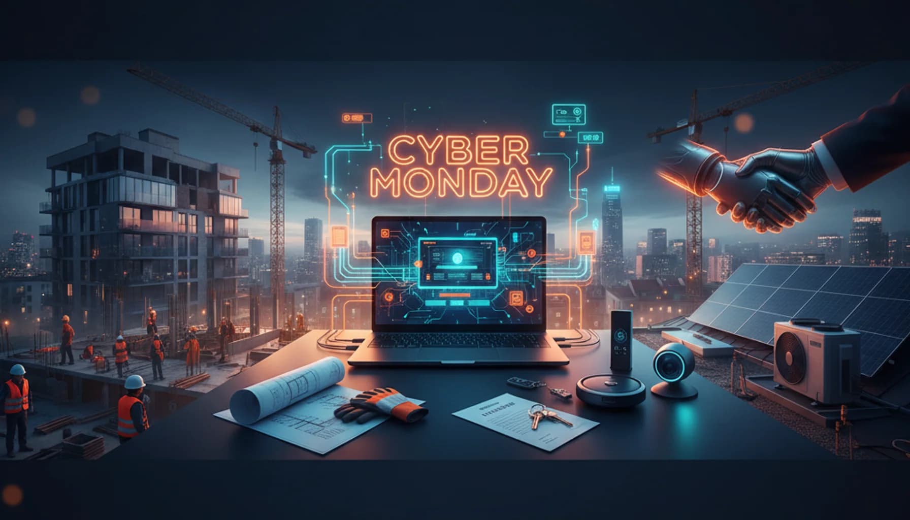 Cyber Monday 30 Listopada 2026 - Budowlany i nieruchomości kalendarz marketingowy, kampania branżowa (hero) Cyber Monday 30 Listopada 2026 - Budowlany i nieruchomości kalendarz marketingowy, kampania branżowa (hero)