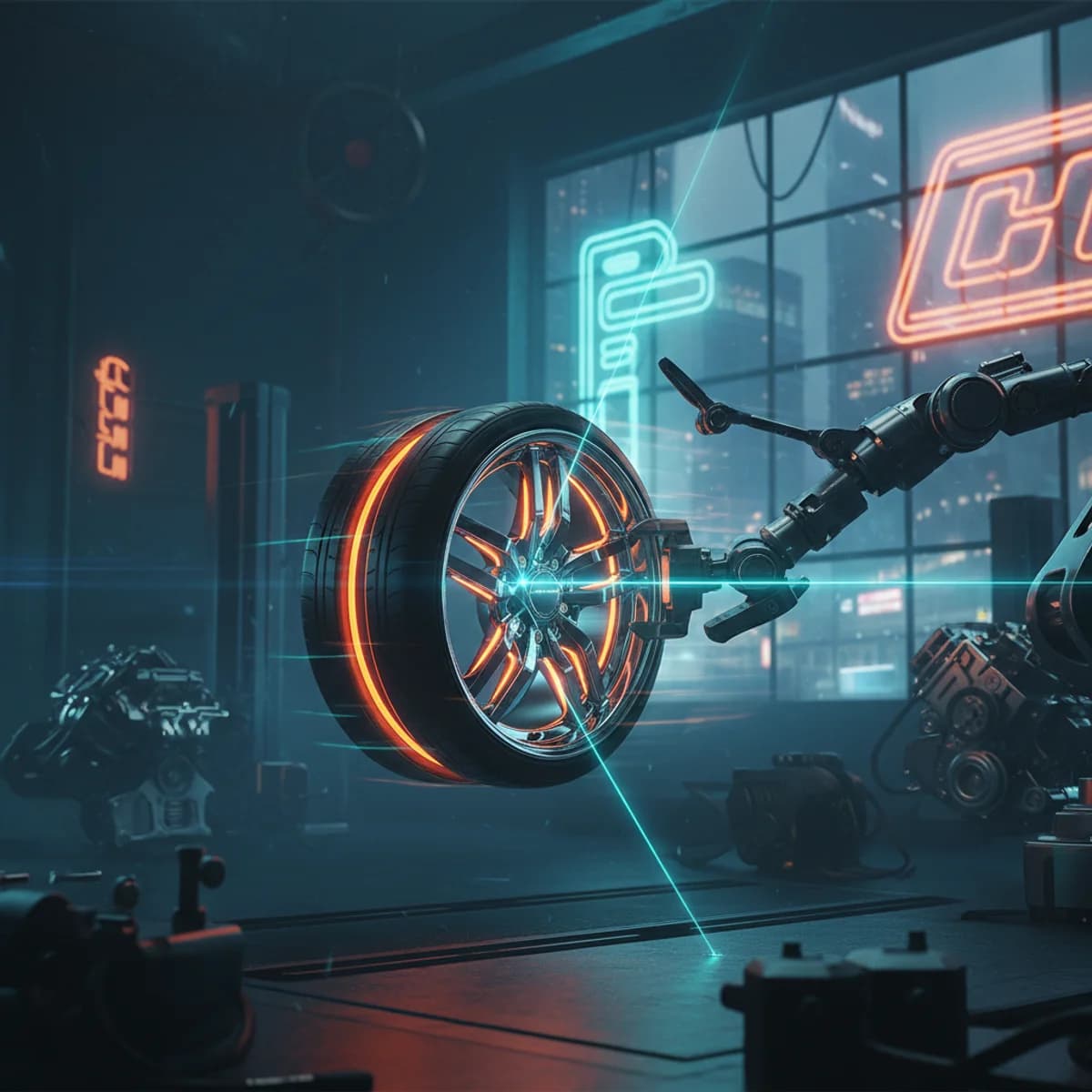 Początek sezonu na zmianę opon na letnie — ilustracja