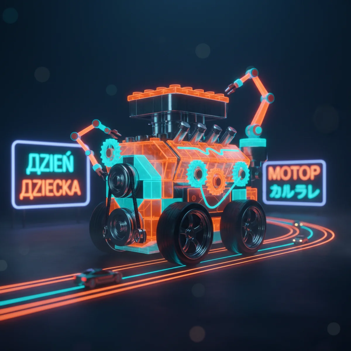 Dzień Dziecka 1 Czerwca 2026 - Motoryzacyjny ilustracja marketingowa Dzień Dziecka 1 Czerwca 2026 - Motoryzacyjny ilustracja marketingowa