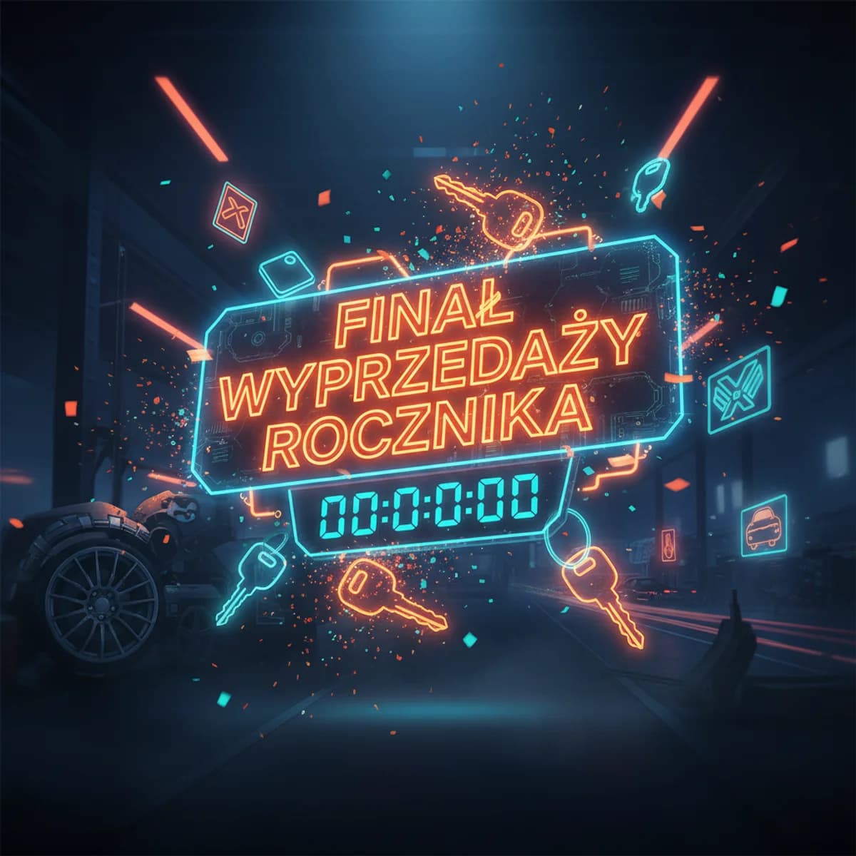 Finał wyprzedaży rocznika 15 Grudnia 2026 - Motoryzacyjny ilustracja marketingowa Finał wyprzedaży rocznika 15 Grudnia 2026 - Motoryzacyjny ilustracja marketingowa
