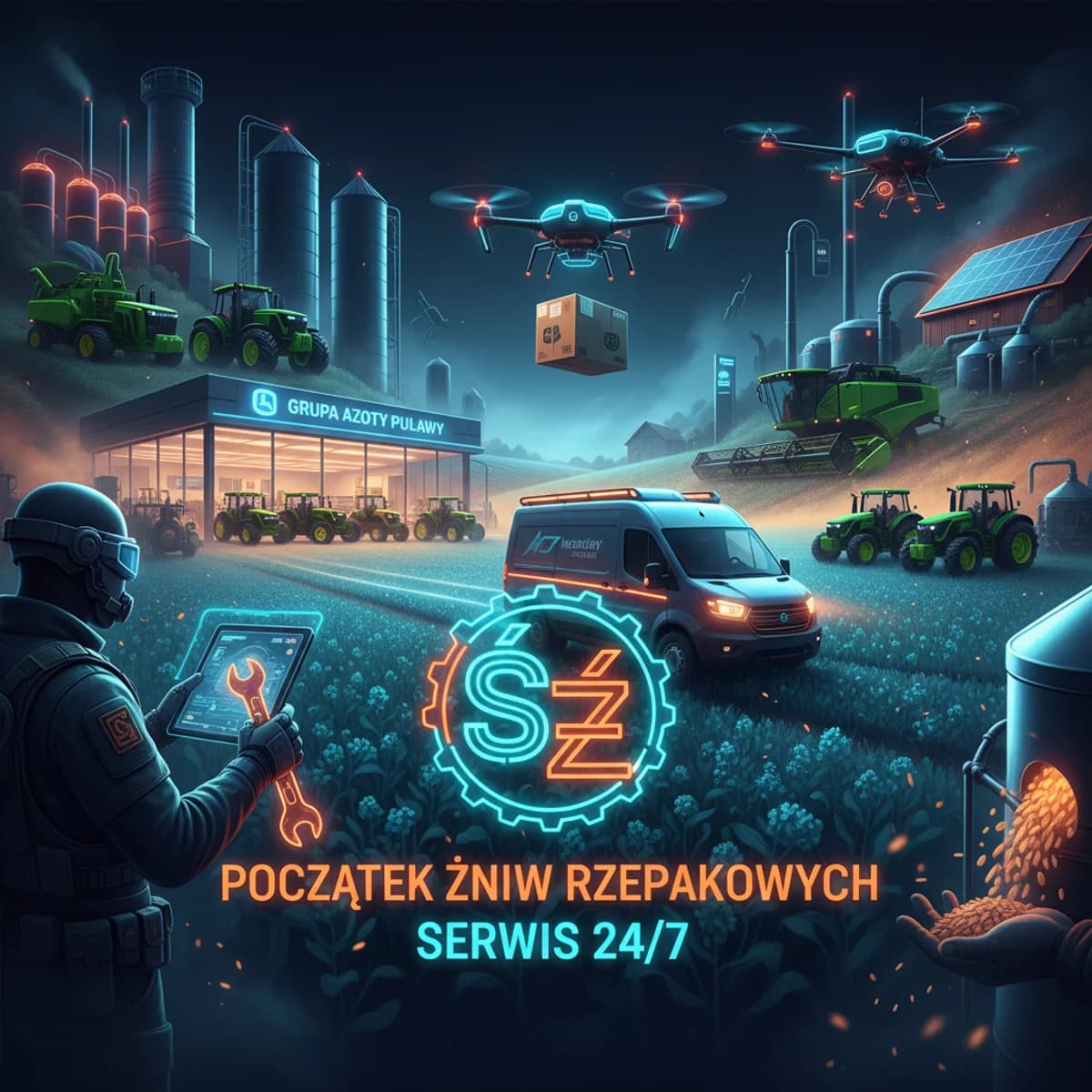 Początek żniw rzepakowych - Serwis 24/7 1 Lipca 2026 - Rolniczy ilustracja marketingowa Początek żniw rzepakowych - Serwis 24/7 1 Lipca 2026 - Rolniczy ilustracja marketingowa