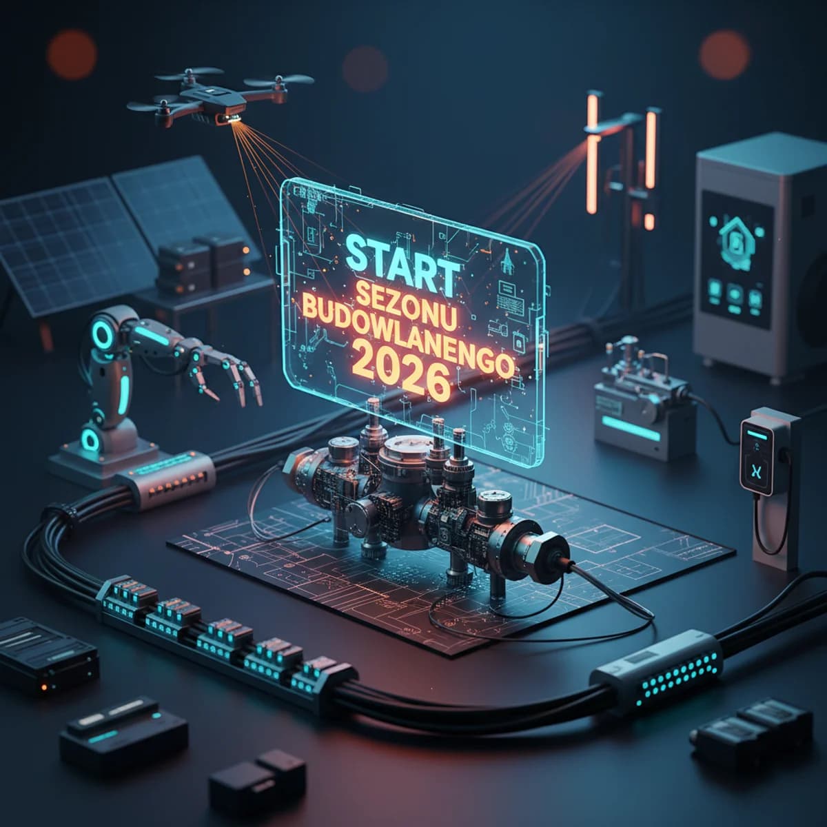 Start Sezonu Budowlanego 2026 1 Marca 2026 - Techniczny ilustracja marketingowa Start Sezonu Budowlanego 2026 1 Marca 2026 - Techniczny ilustracja marketingowa