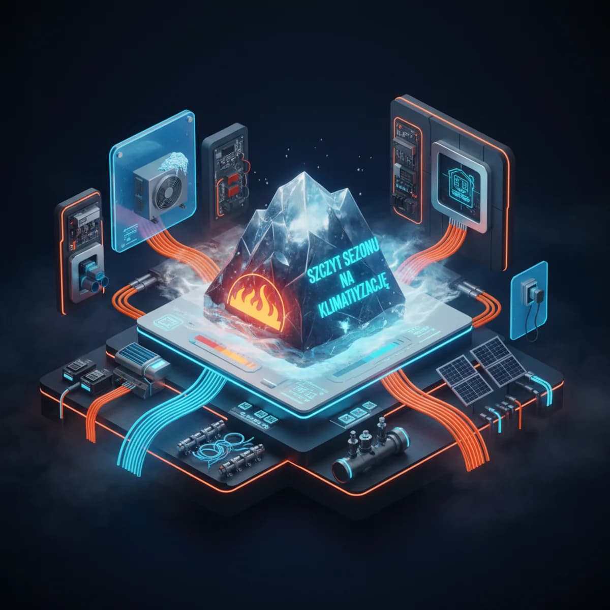 Szczyt Sezonu na Klimatyzację 15 Maja 2026 — Techniczny ilustracja marketingowa Szczyt Sezonu na Klimatyzację 15 Maja 2026 — Techniczny ilustracja marketingowa